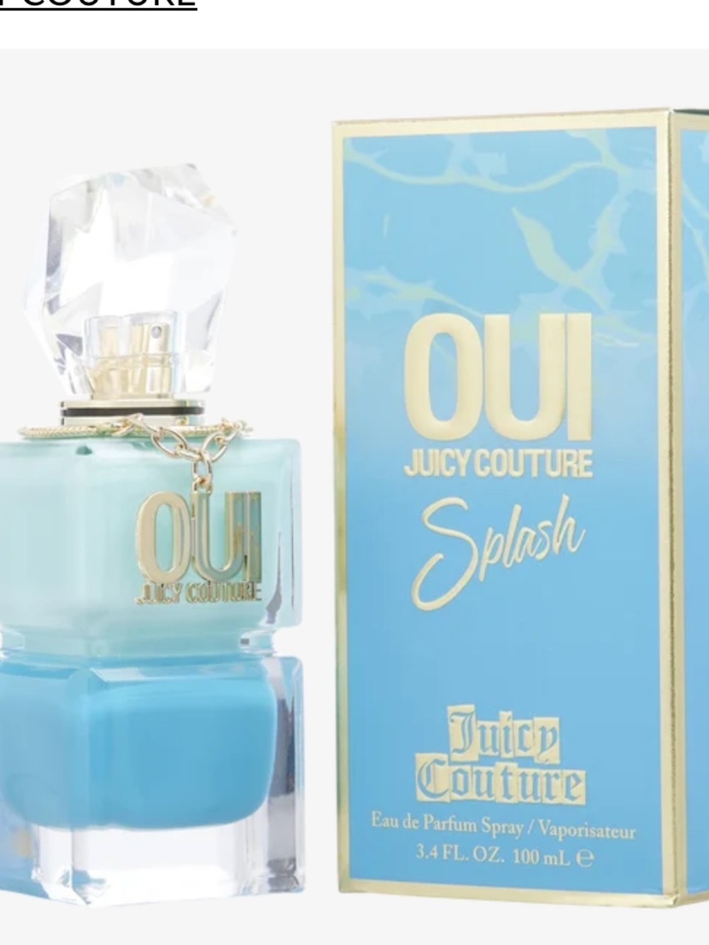 Juicy couture oui splash new open box 3 . 4 o z